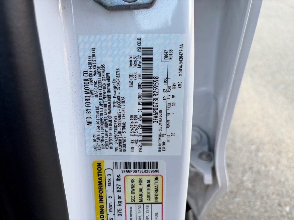 2020 Ford Fusion S