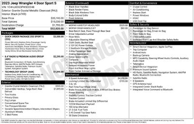 2023 Jeep Wrangler Sport S