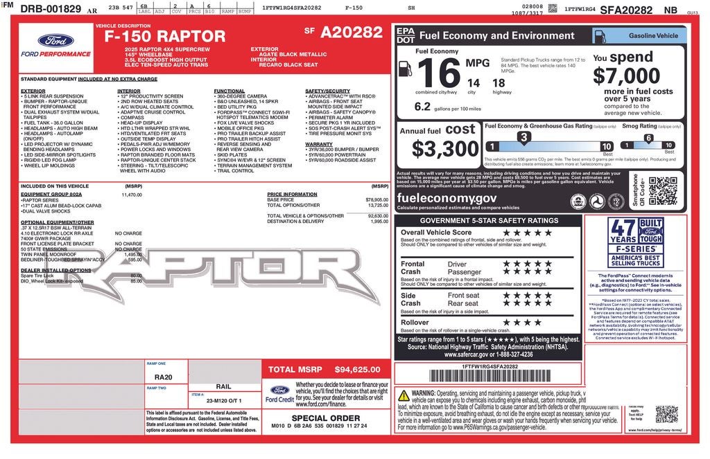 2025 Ford F-150 Raptor