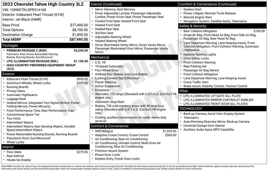 2023 Chevrolet Tahoe High Country