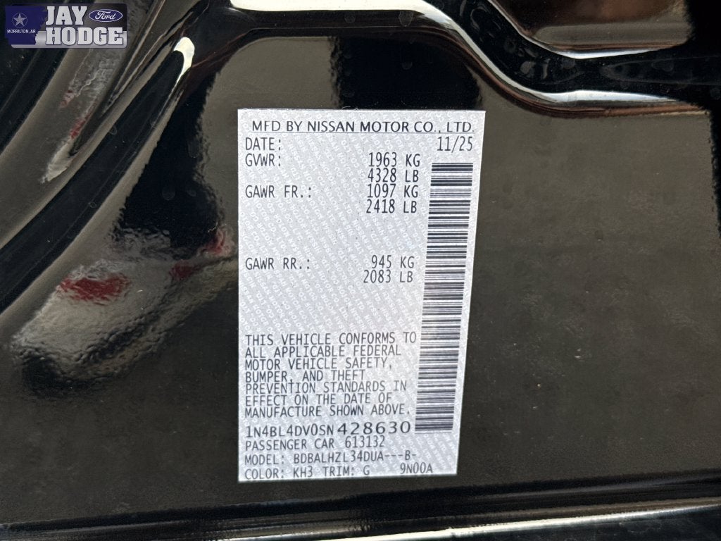 2025 Nissan Altima 2.5 SV