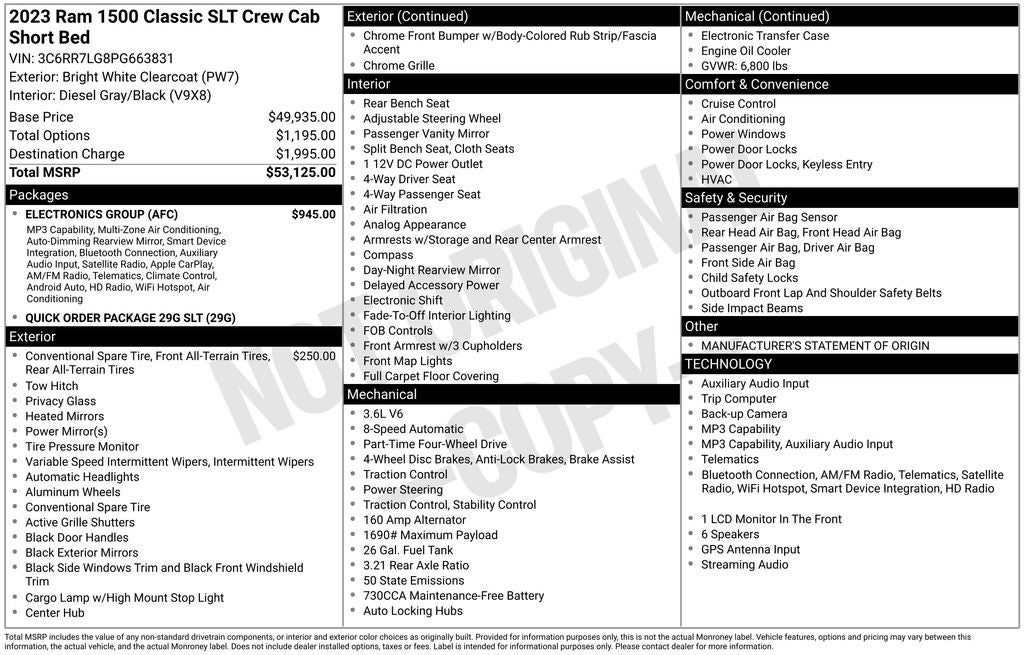 2023 RAM 1500 Classic SLT