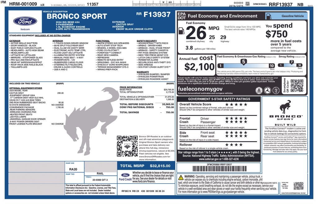 2024 Ford Bronco Sport Big Bend