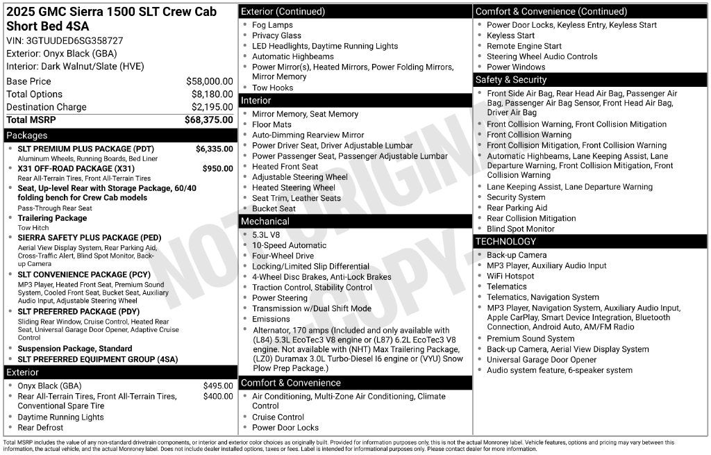 2025 GMC Sierra 1500 SLT