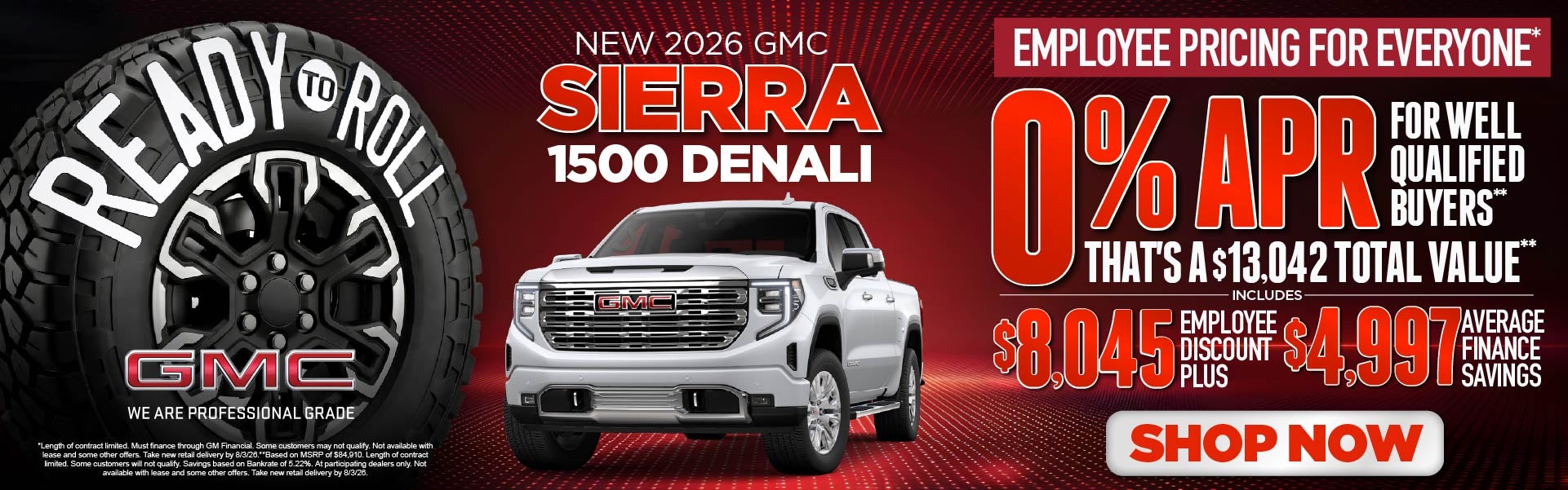 New 2026 GMC Sierra 1500 Denali	"EMPLOYEE PRICING FOR EVERYO